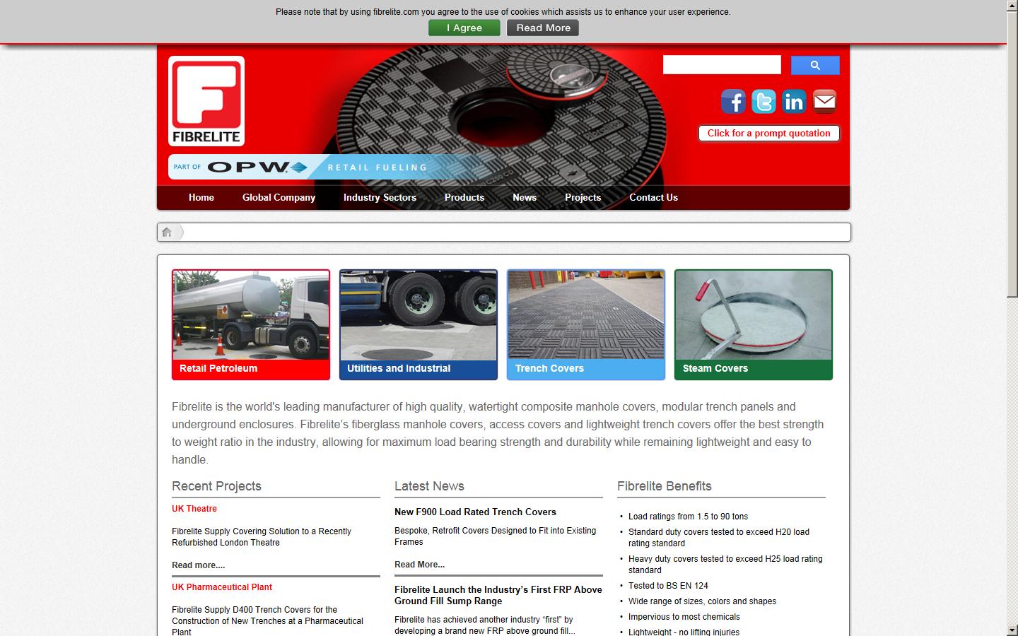 Fibrelite Composites Ltd Website