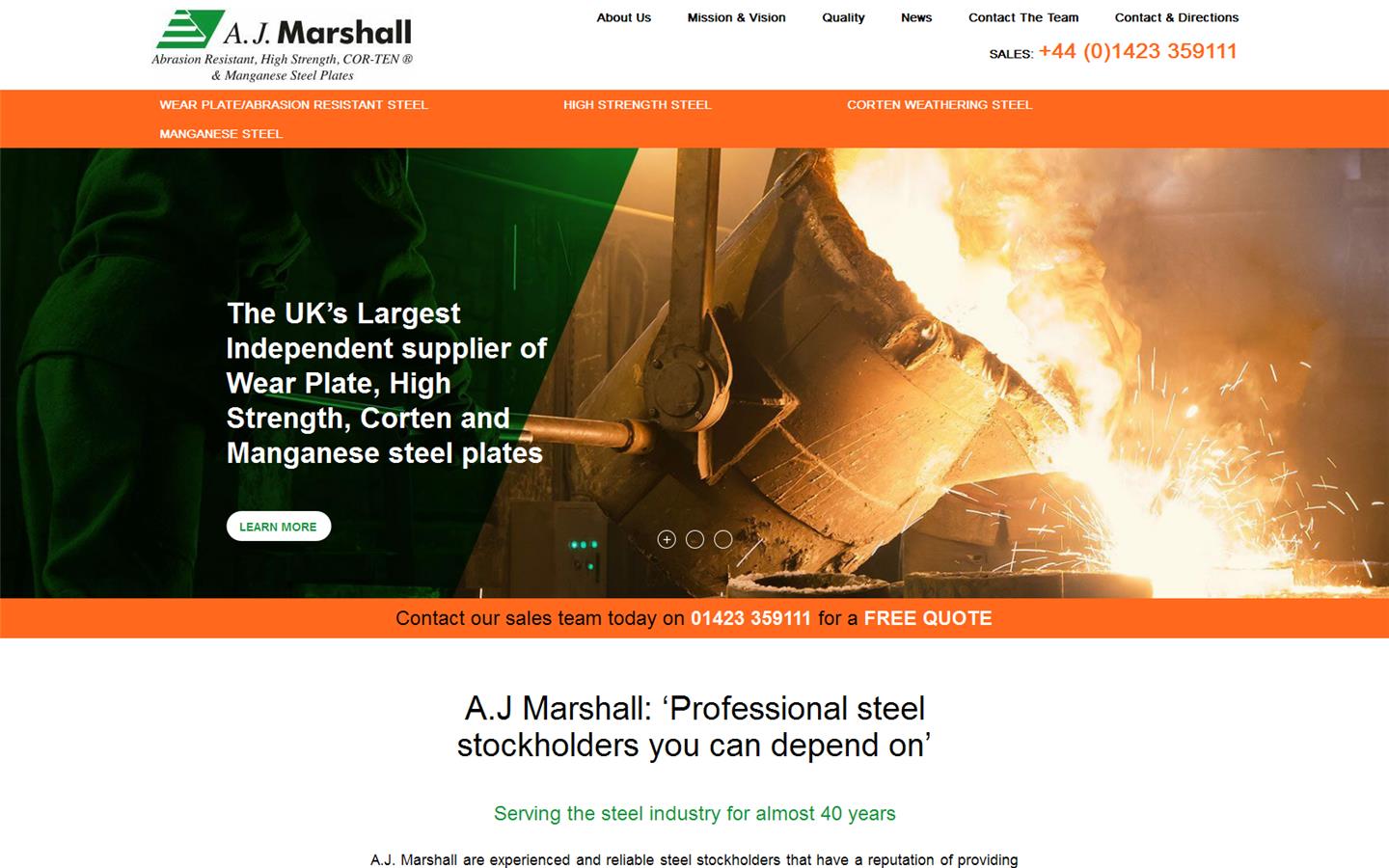 A J Marshall (Special Steels) Ltd Website