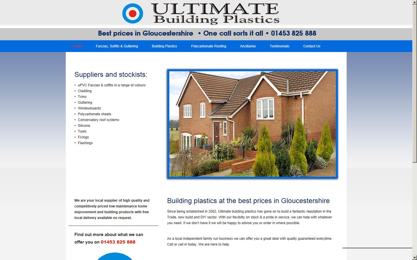 Ultimate Building Plastics Ltd Website