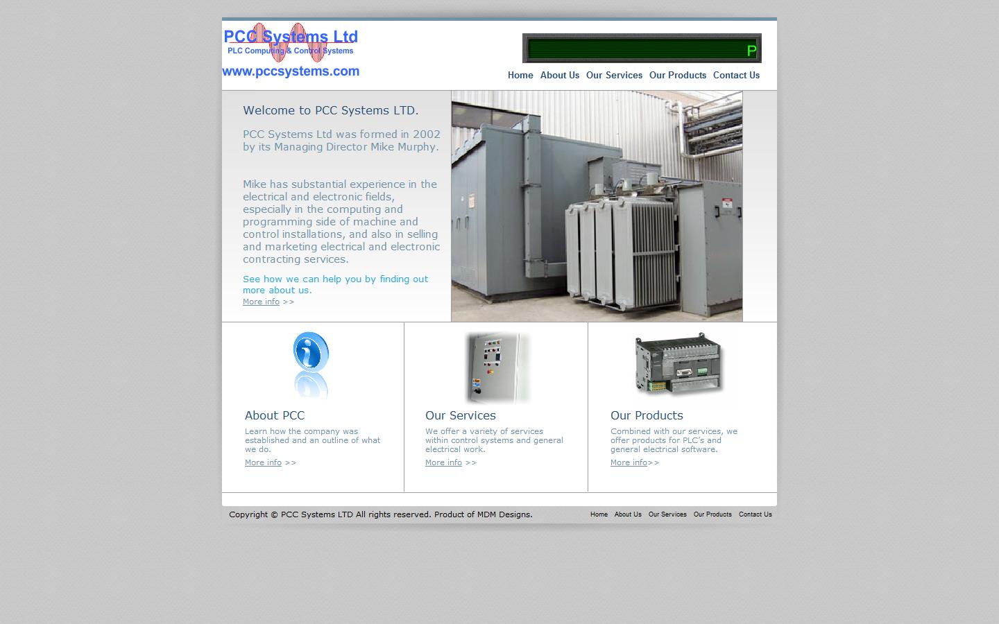 PCC Systems Ltd Website