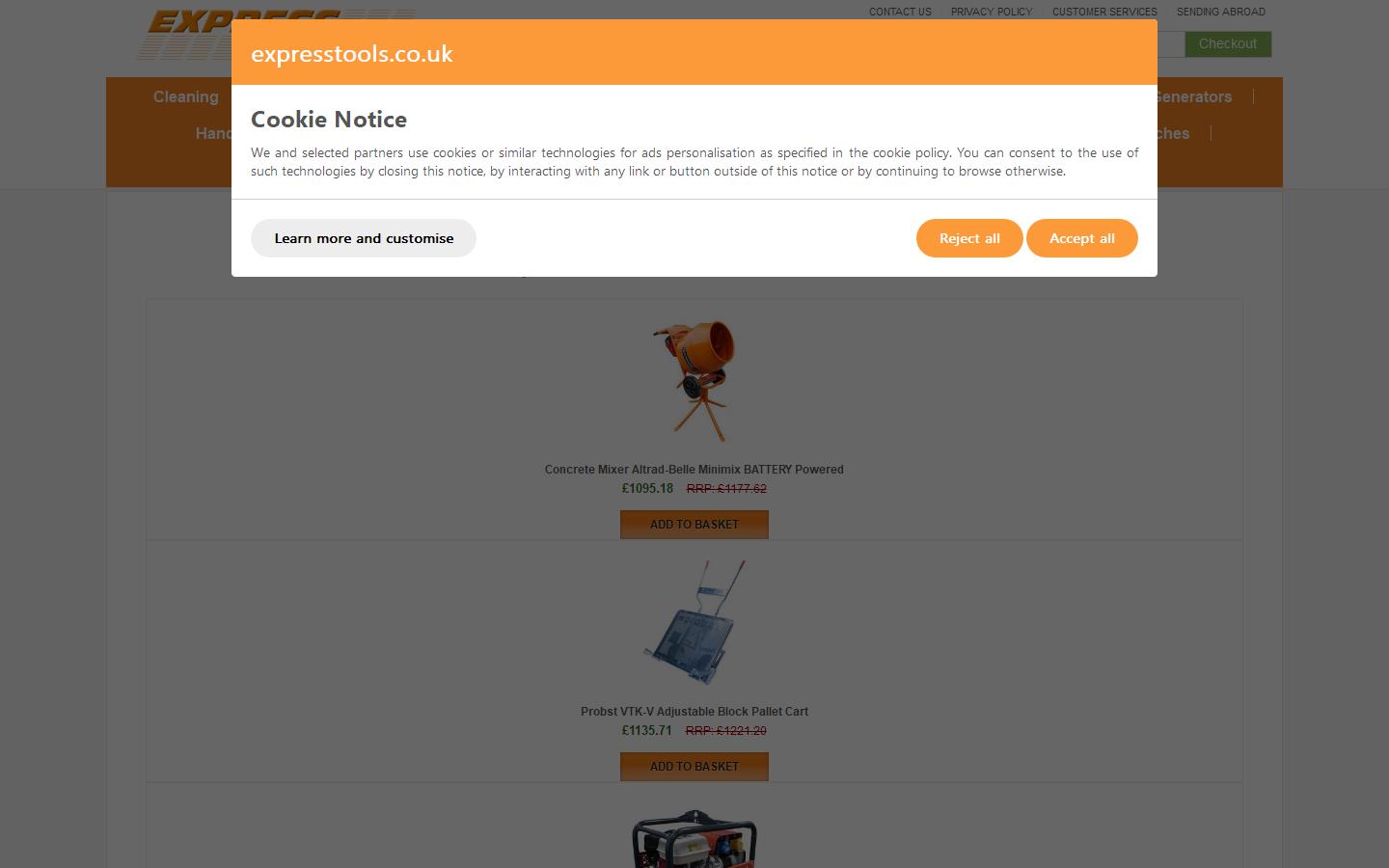 Express Tools Ltd Website