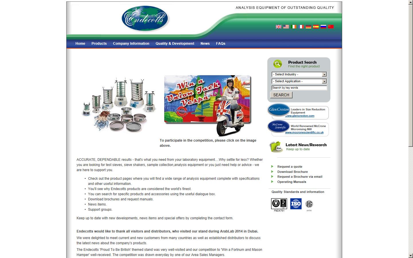 Endecotts Ltd Website