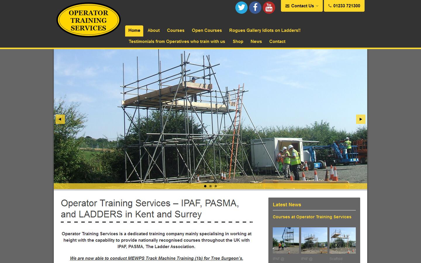 Operator Training Services Ltd Website