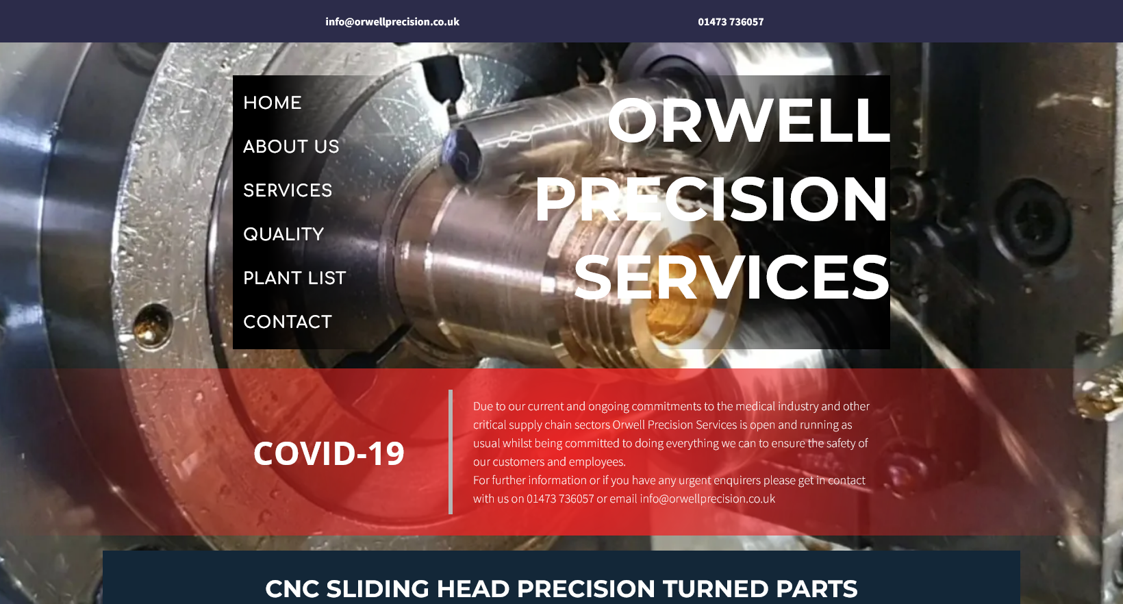 Orwell Precision Services Ltd Website