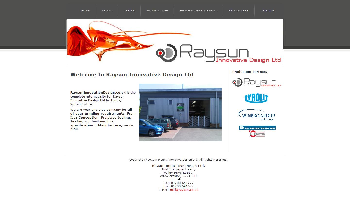 Raysun Innovative Design Ltd Website