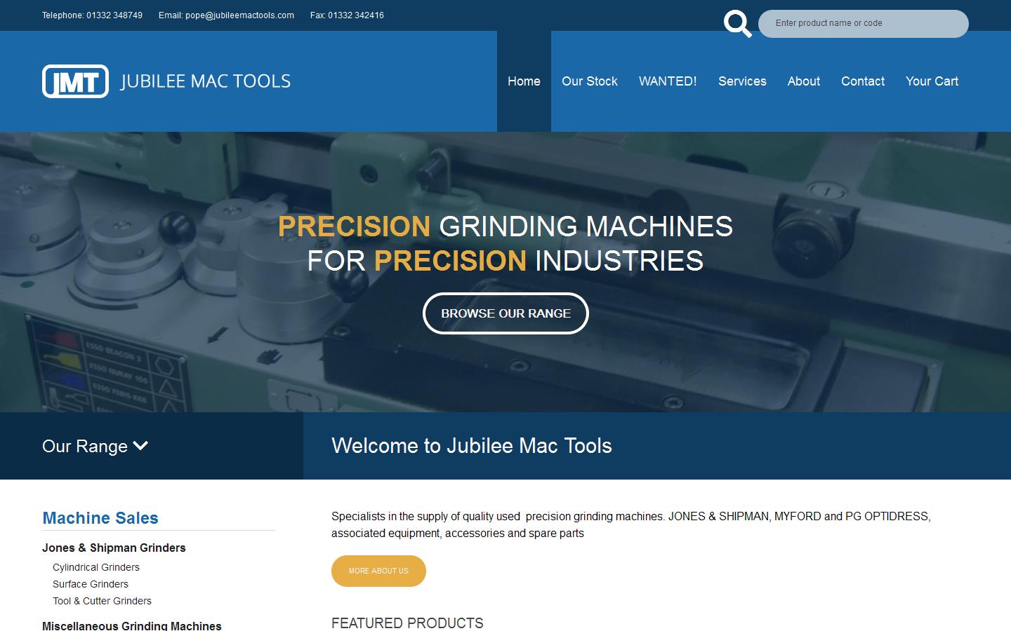 Jubilee Machine Tools Website