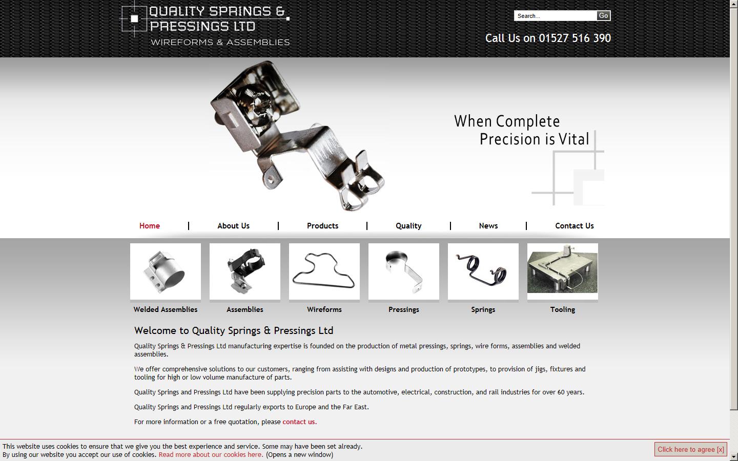 Quality Springs & Pressings Ltd Website