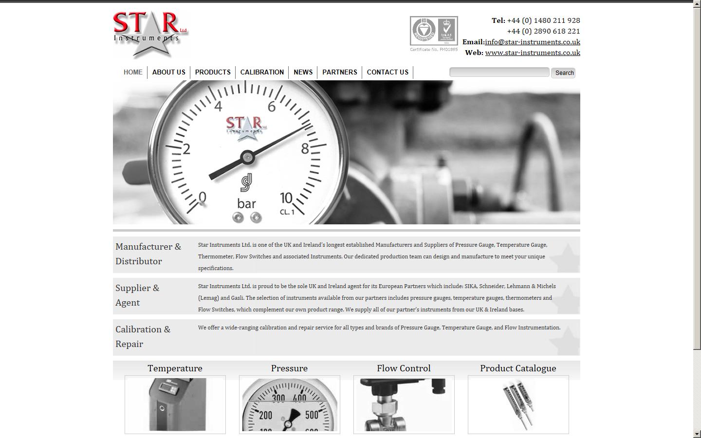 Star Instruments Ltd Website