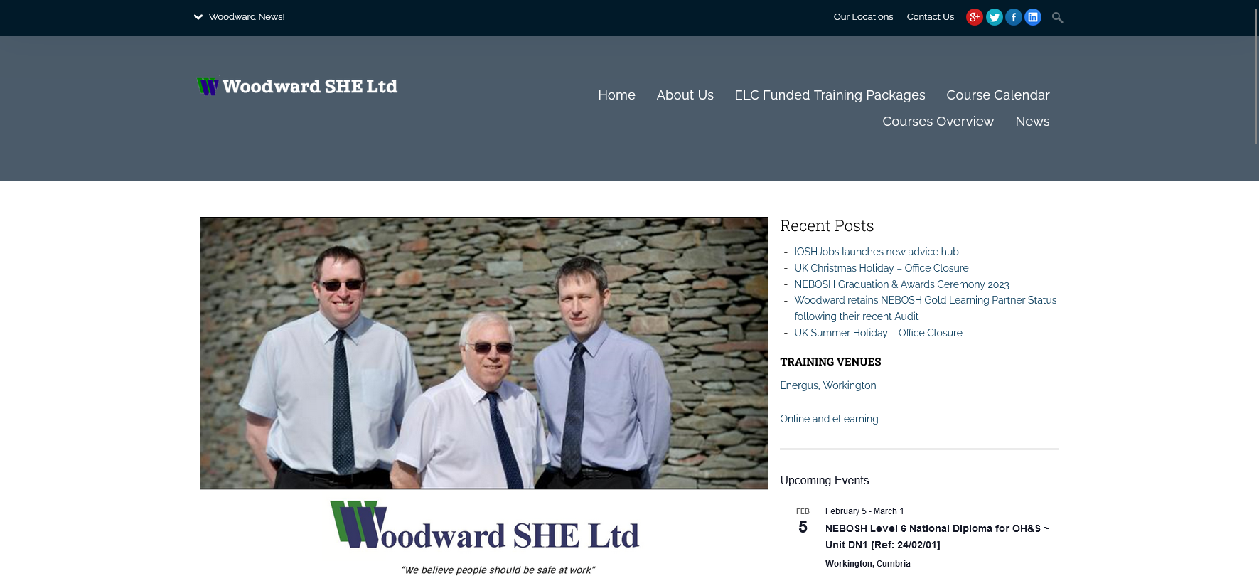 Woodward Safety Health & Environment Ltd Website