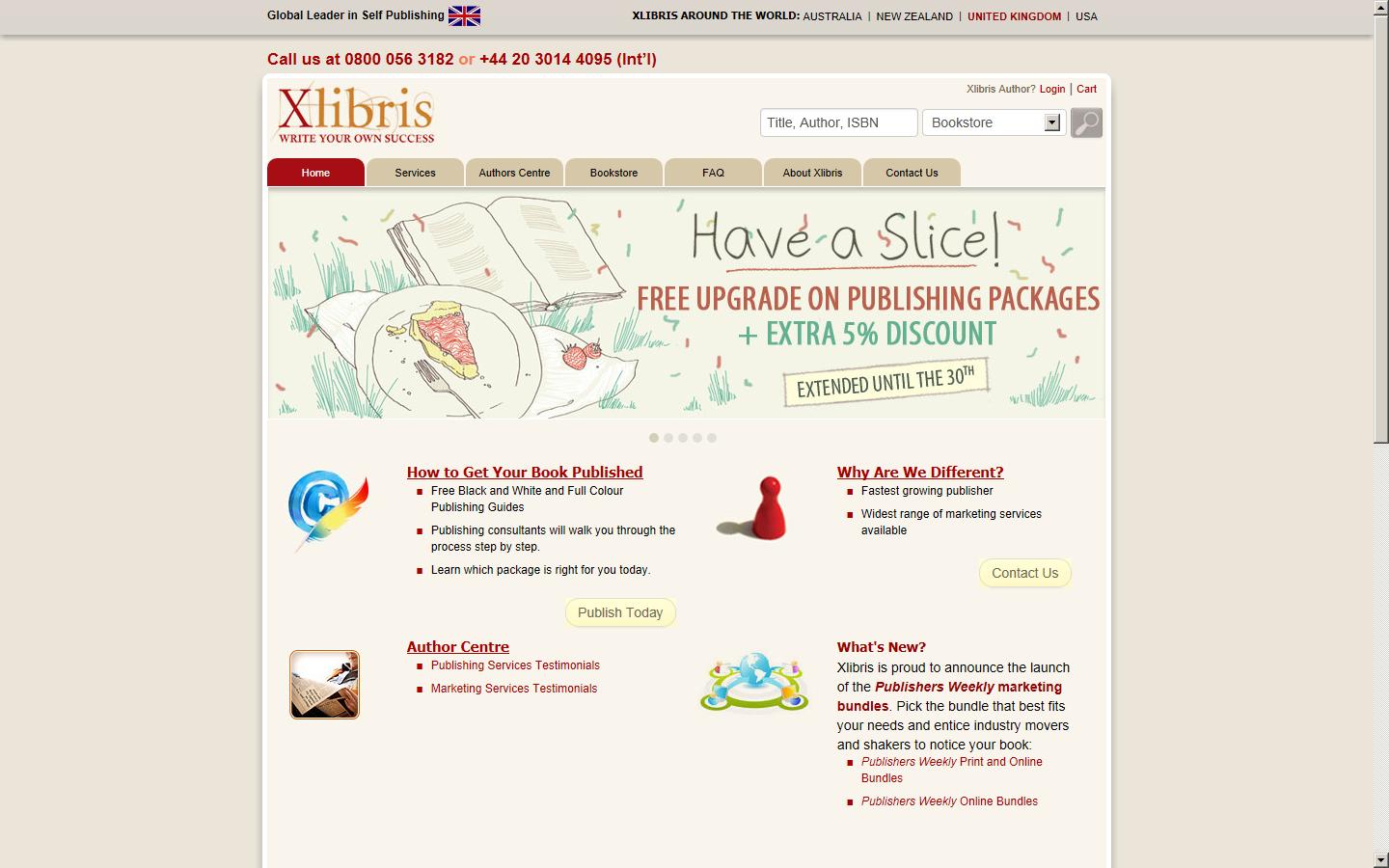 Xlibris Corporation Website