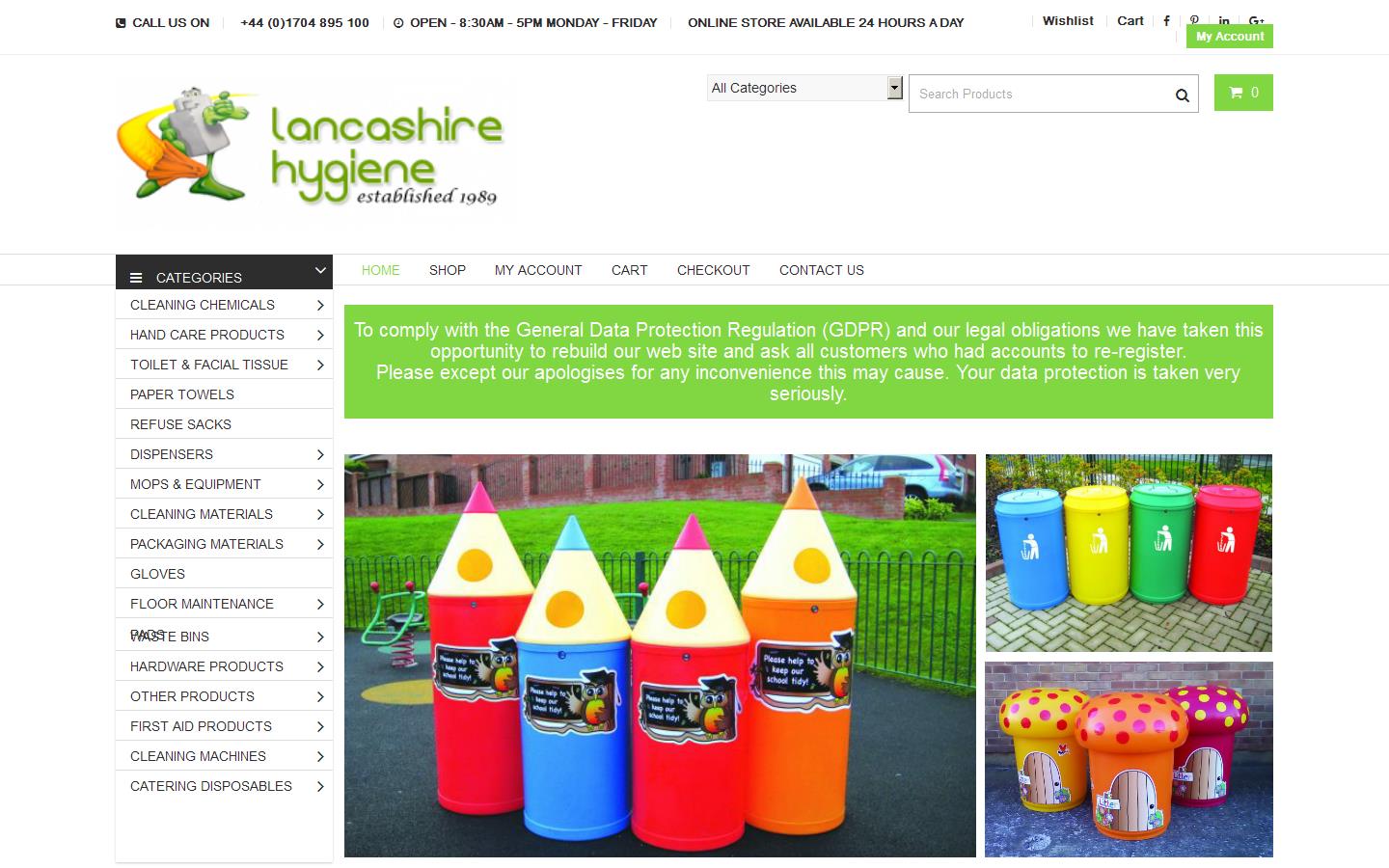 Lancashire Hygiene Ltd Website