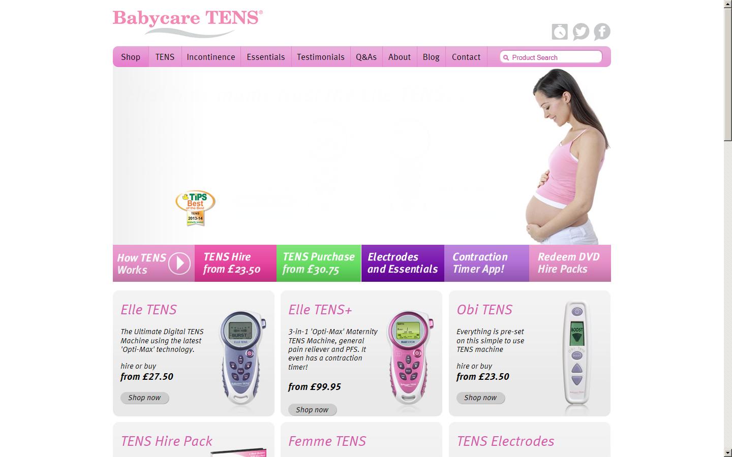 Babycare TENS Ltd Website