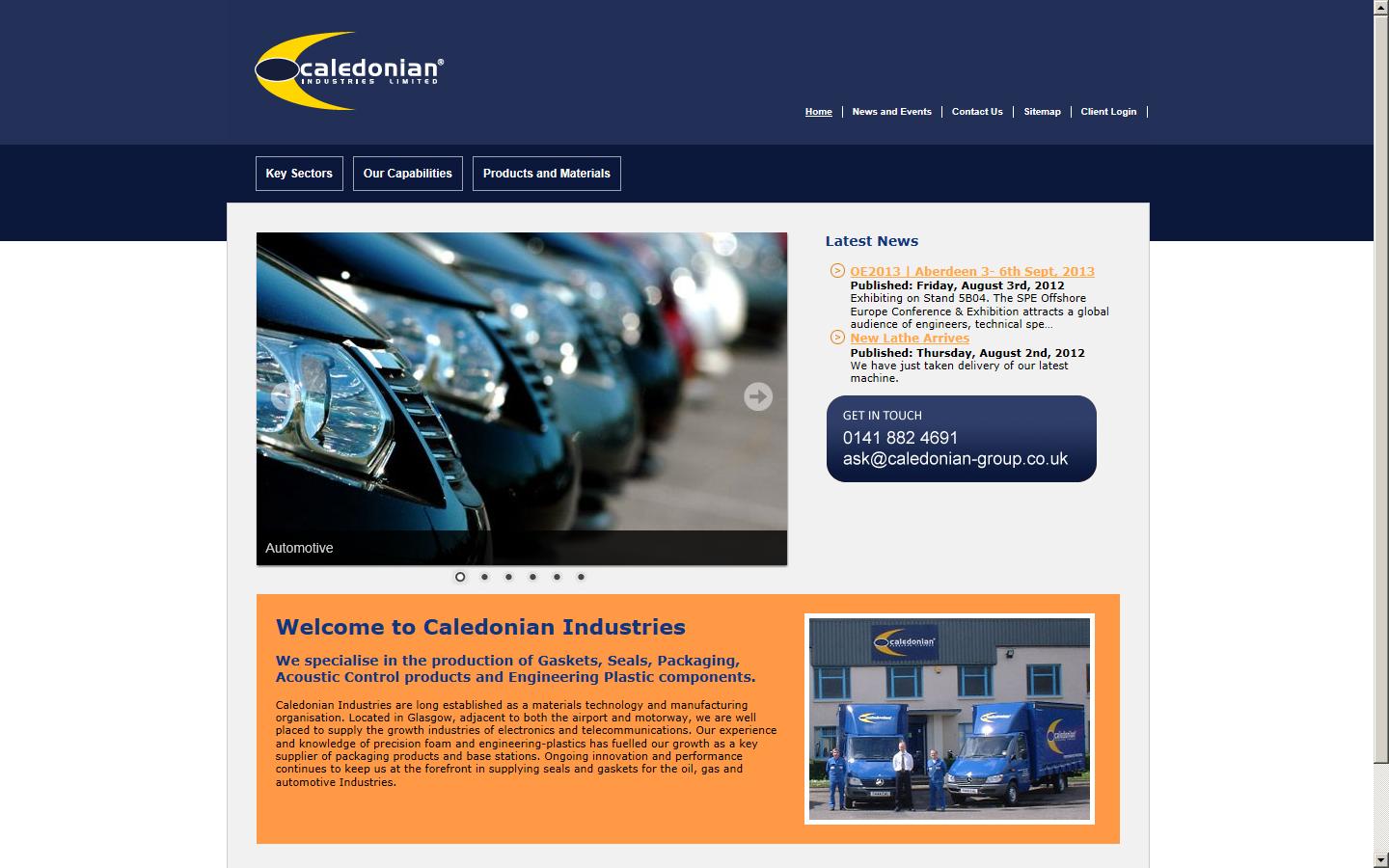 Caledonian Industries Ltd Website