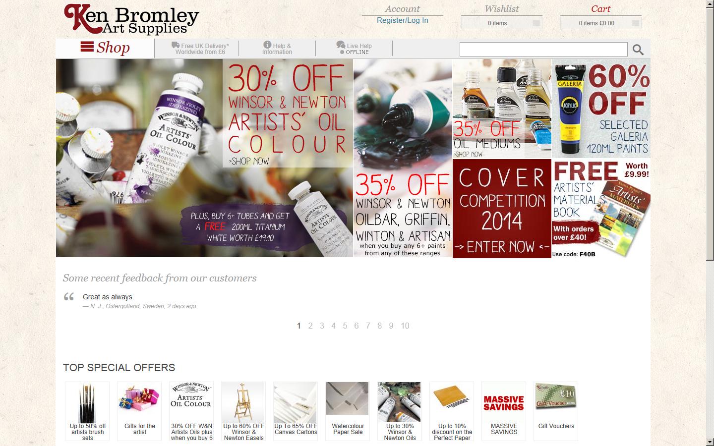 Ken Bromley Art Supplies Website