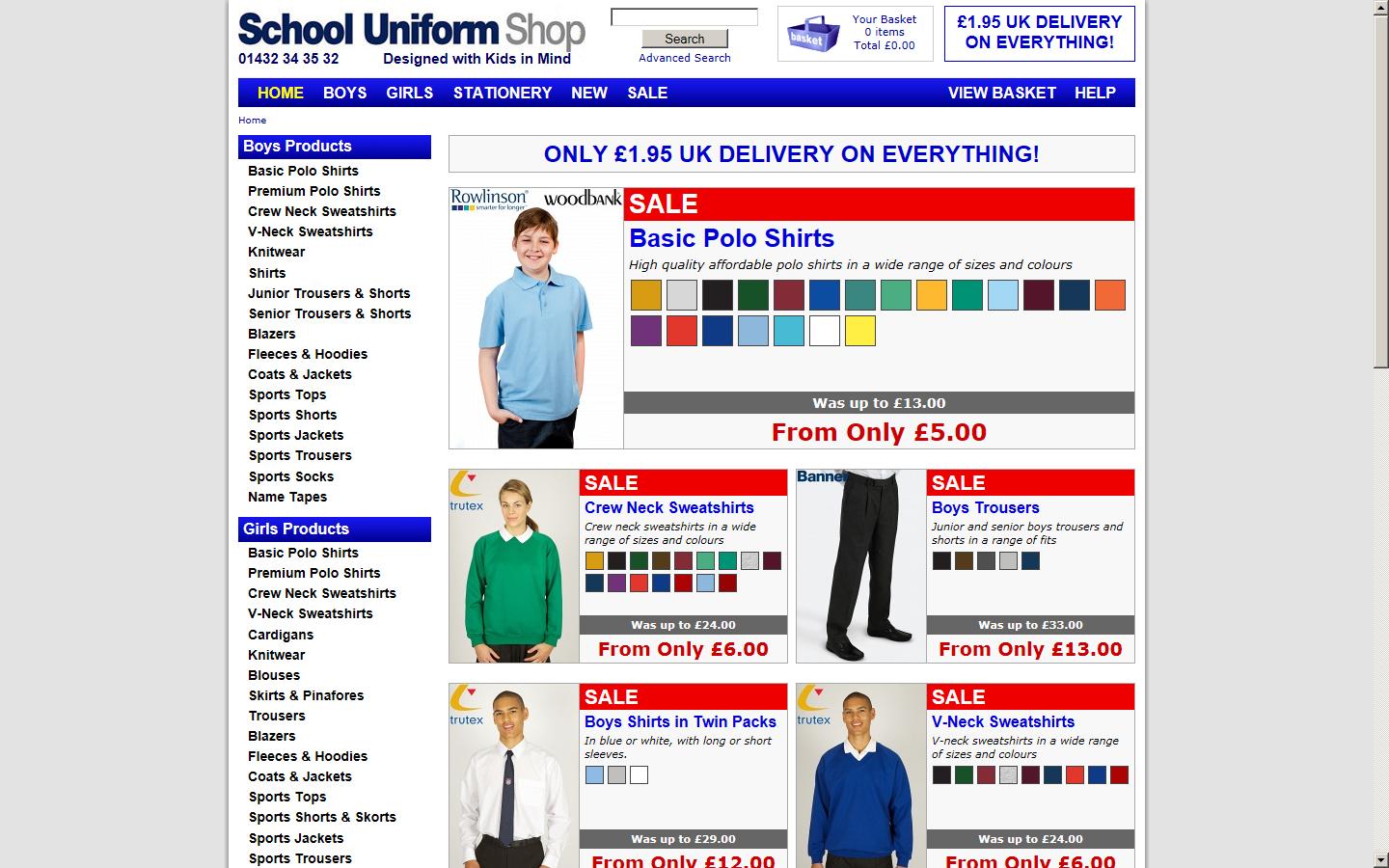 School Uniform Shop Website