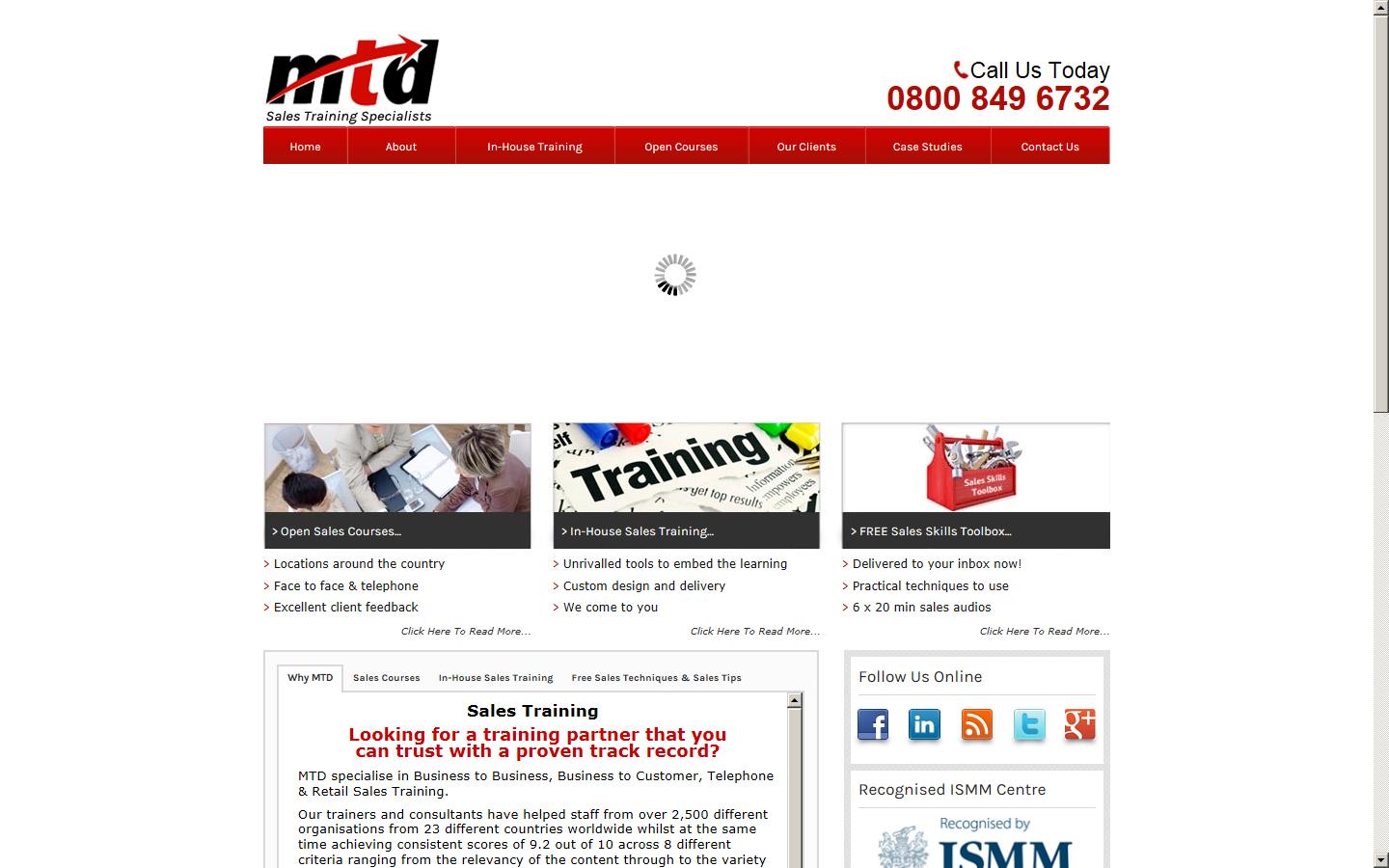 MTD Sales Training Website