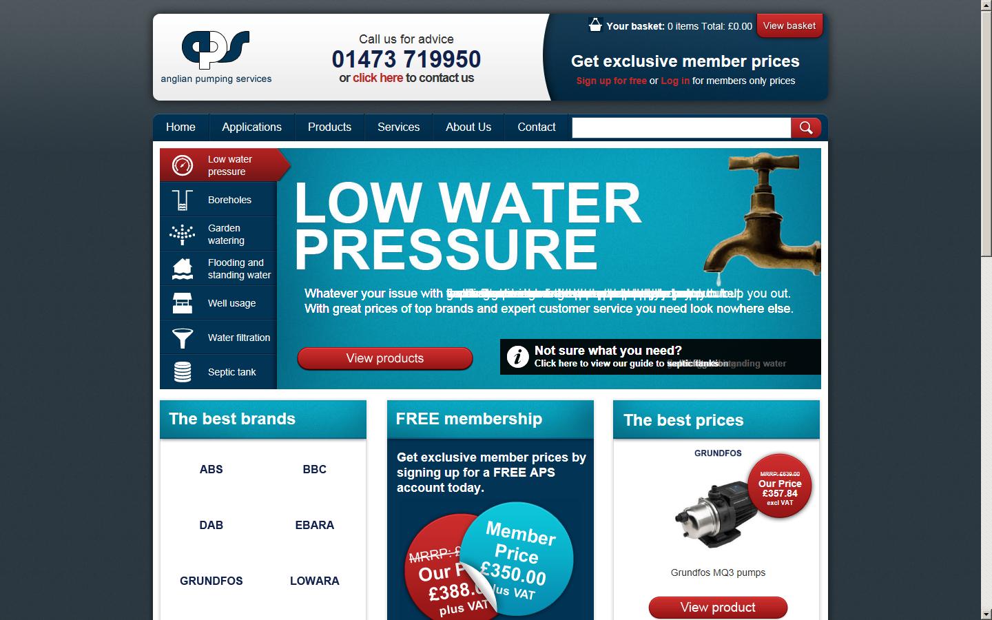 Anglian Pumping Services Ltd Website