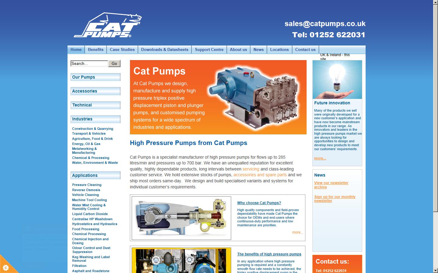 Cat Pumps UK Ltd Website