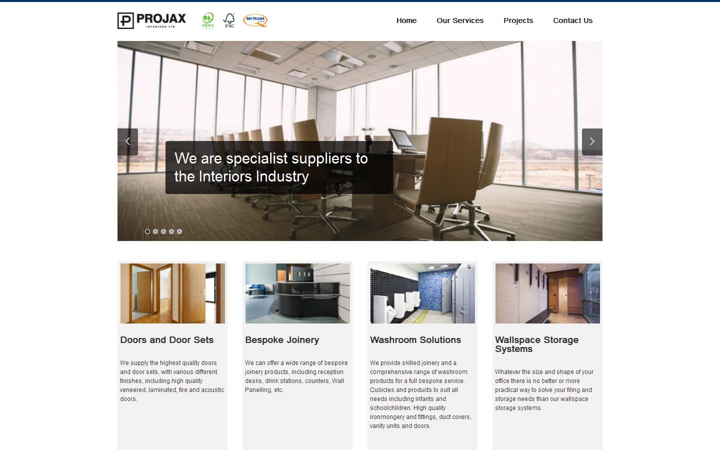 Projax Interiors Ltd Website