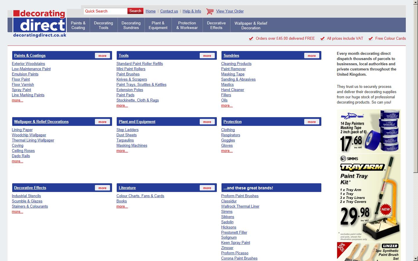 Decorating Direct Ltd Website