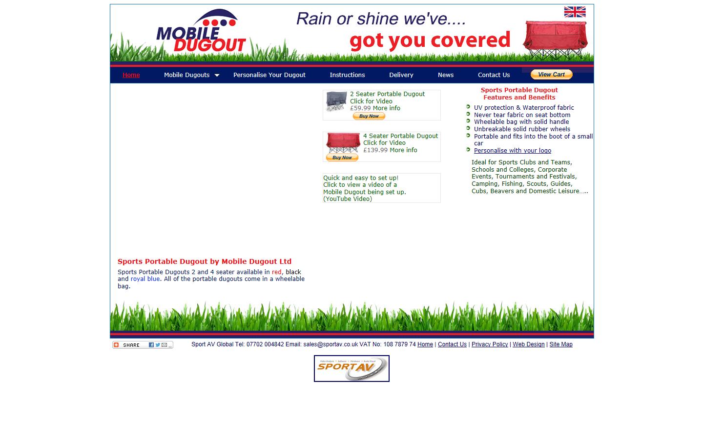 Mobile Dugout Ltd Website