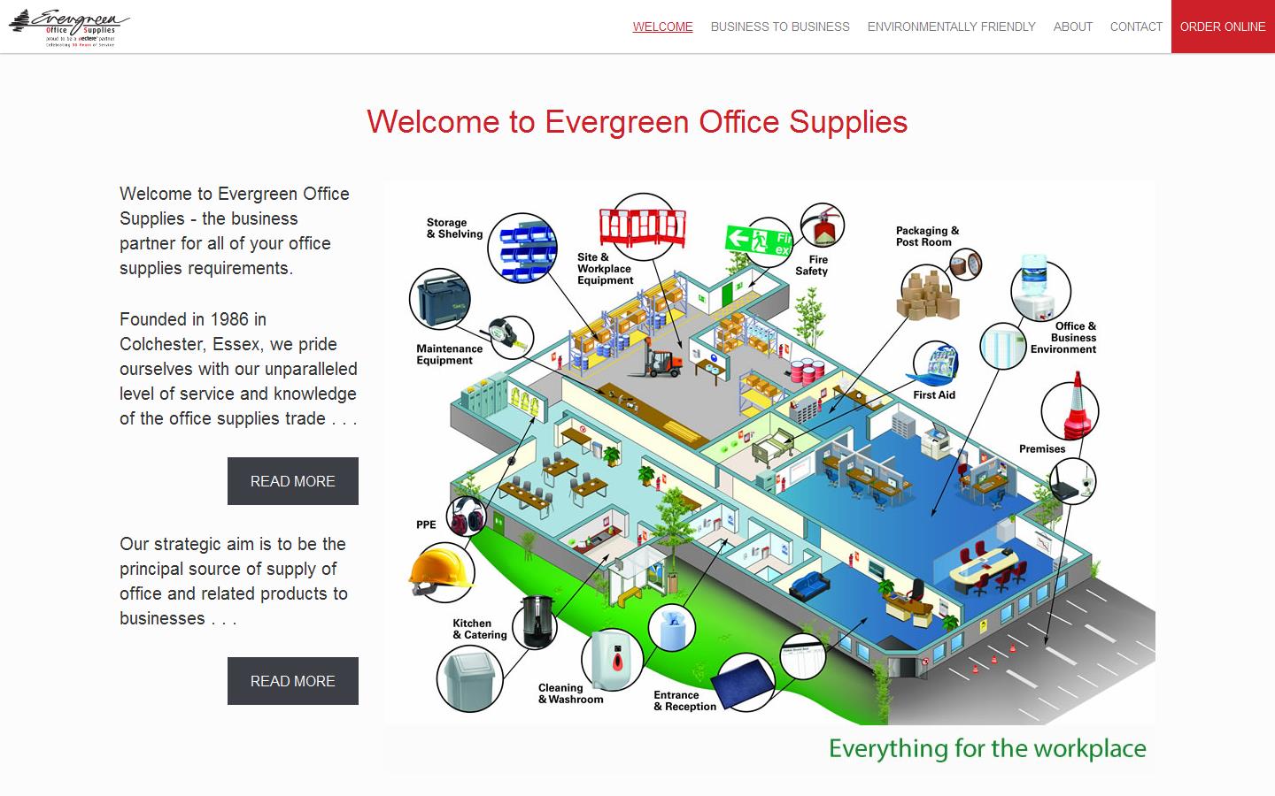 Evergreen Office Supplies Website