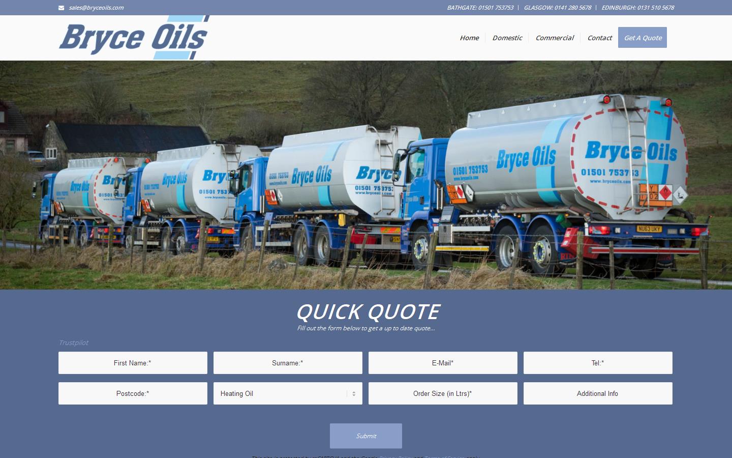 Bryce Oils Ltd Website