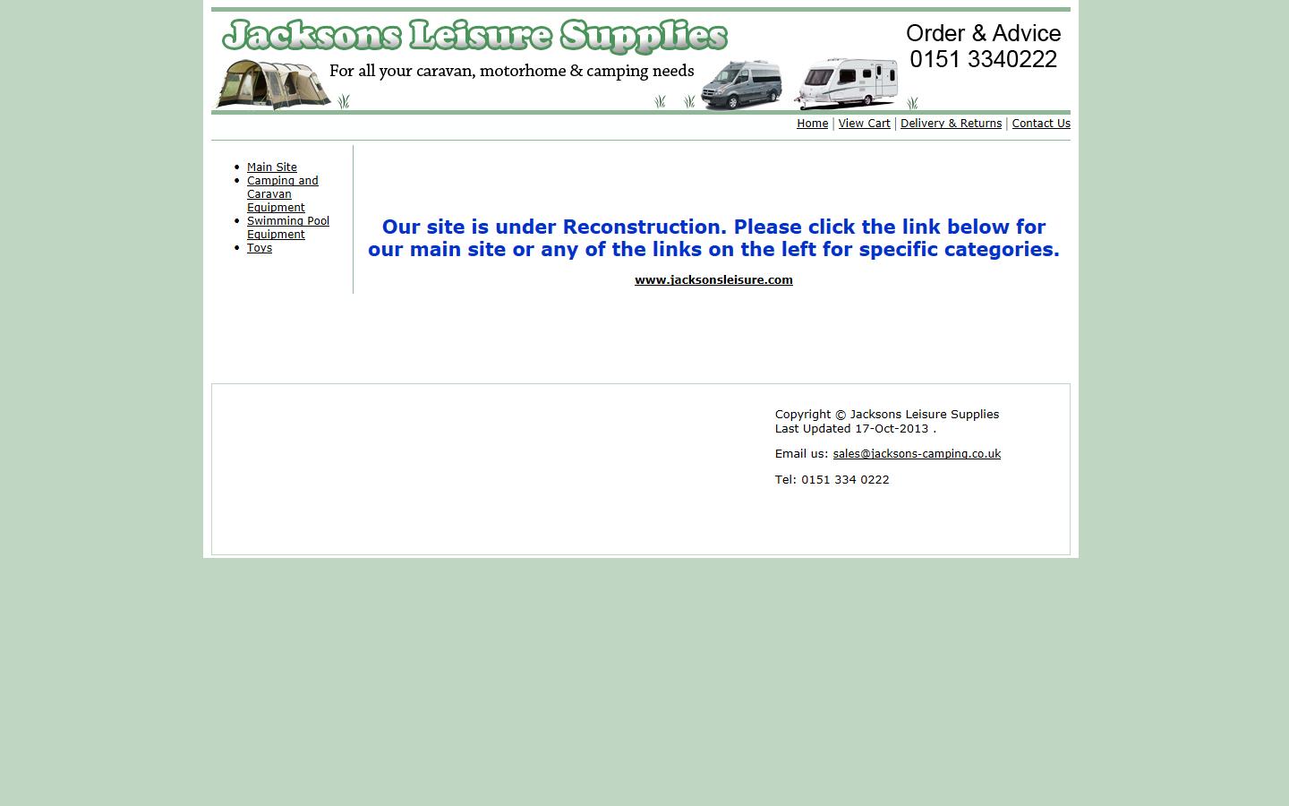 Jacksons Leisure Supplies Ltd Website