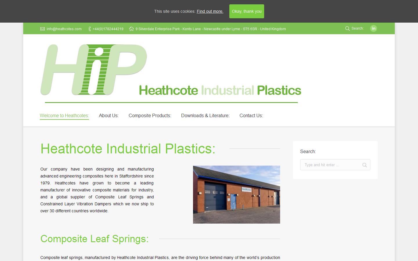 Heathcote Industrial Plastics Ltd Website