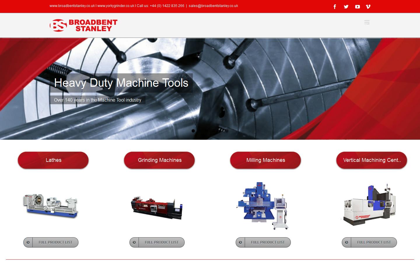 Broadbent Stanley Machine Tools Ltd Website