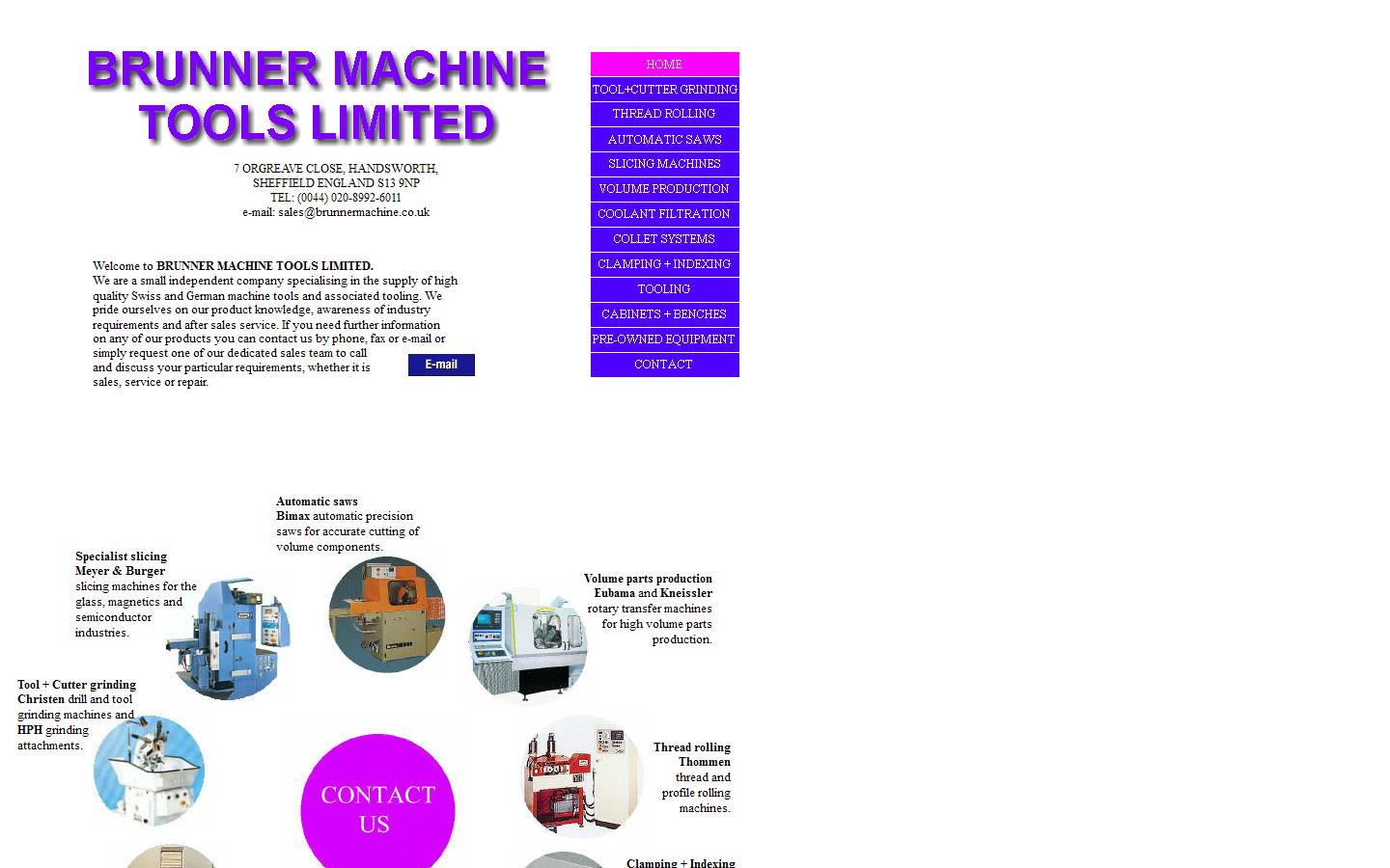 Brunner Machine Tools Ltd Website