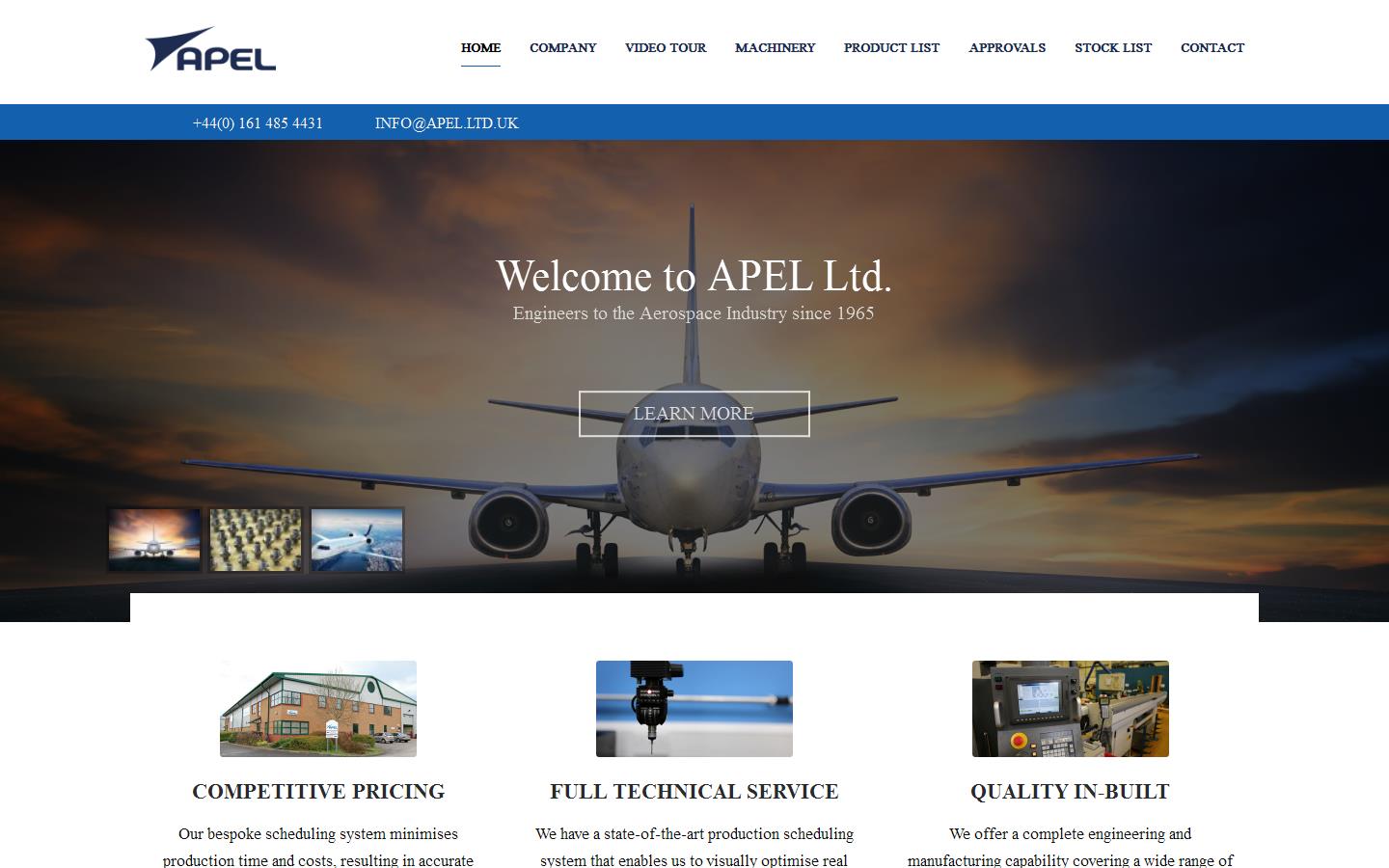 Apel Ltd Website