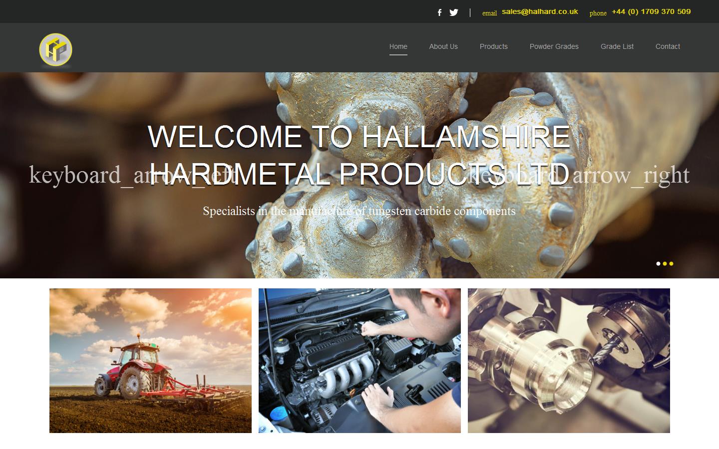 Hallamshire Hardmetal Products Ltd Website