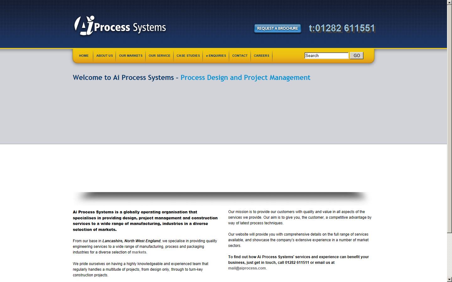 A I Process Systems Ltd Website