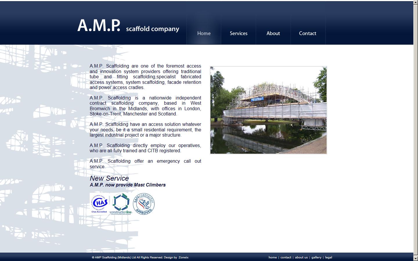 AMP Scaffolding (Midlands) Ltd Website