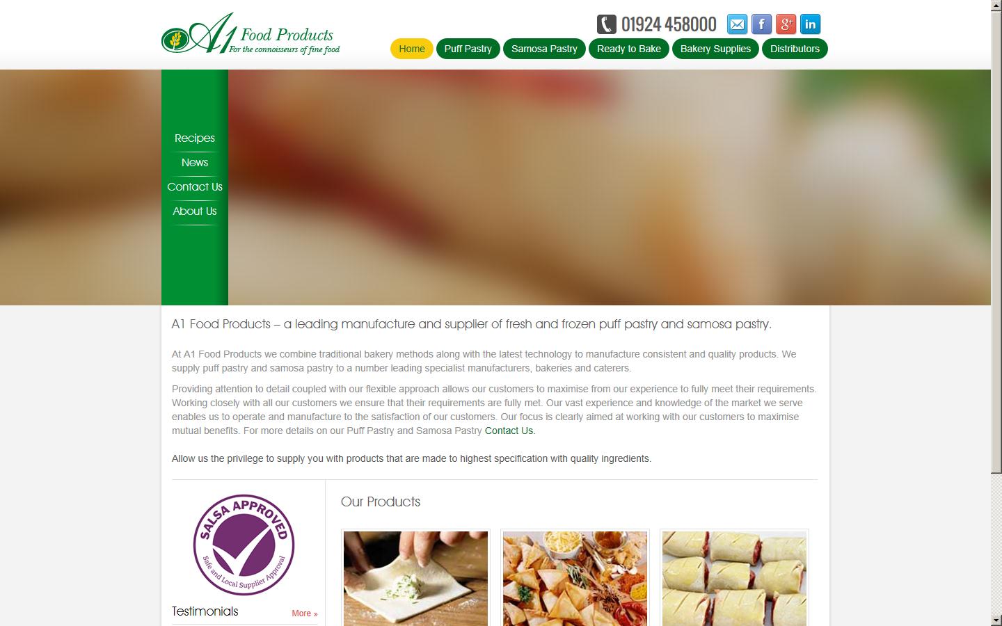 A1 Food Products Website