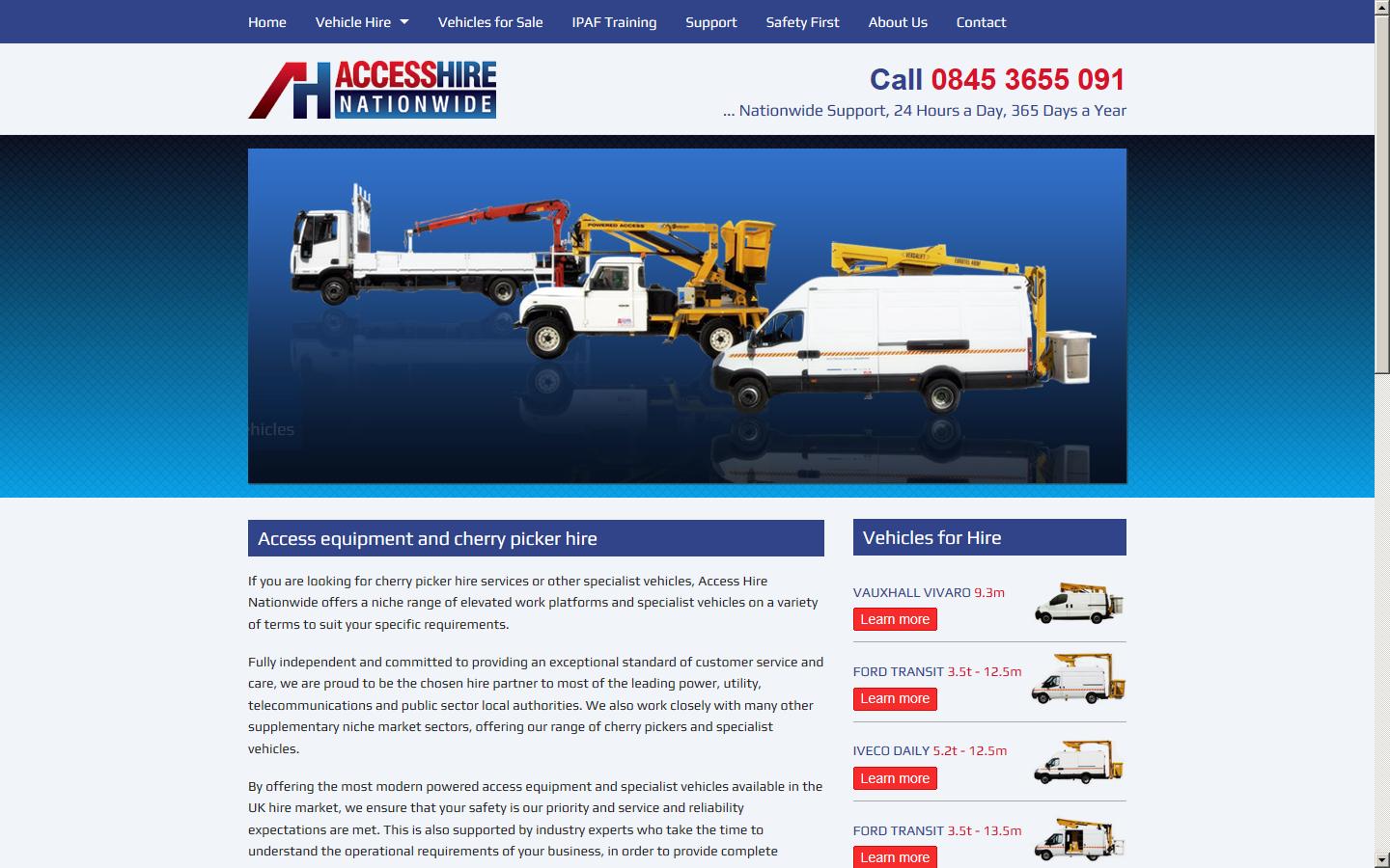 Access Hire Nationwide Ltd Website