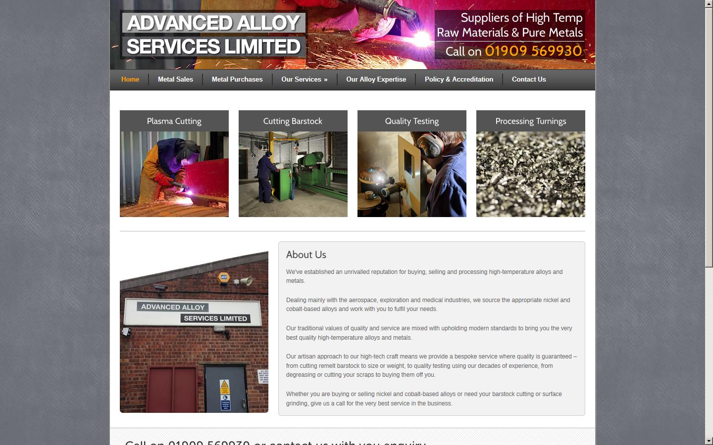 Advanced Alloys Services, Ltd Website