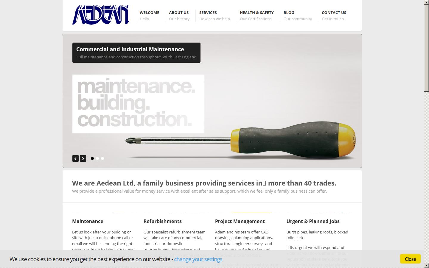 Aedean Ltd Website