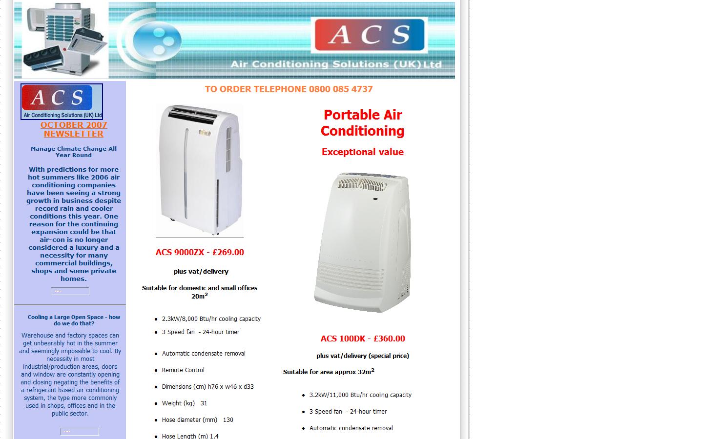 Air Conditioning Solutions (UK) Ltd Website