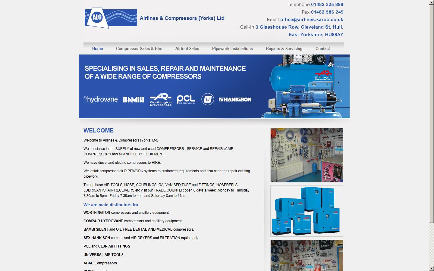 Airlines & Compressors Ltd Website