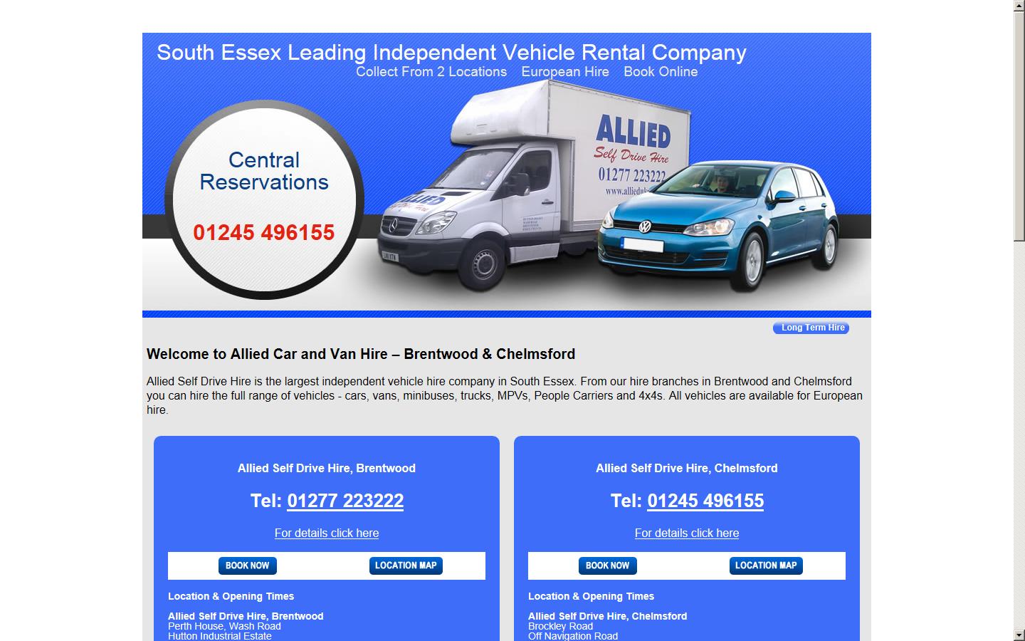 Allied Self Drive Hire Website