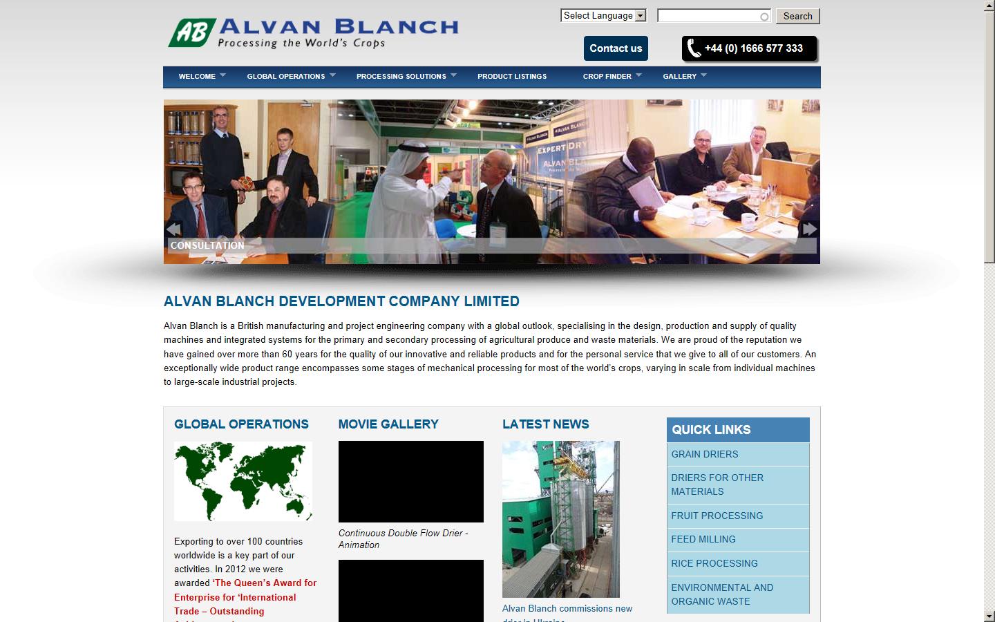 Alvan Blanch Development Co Ltd Website