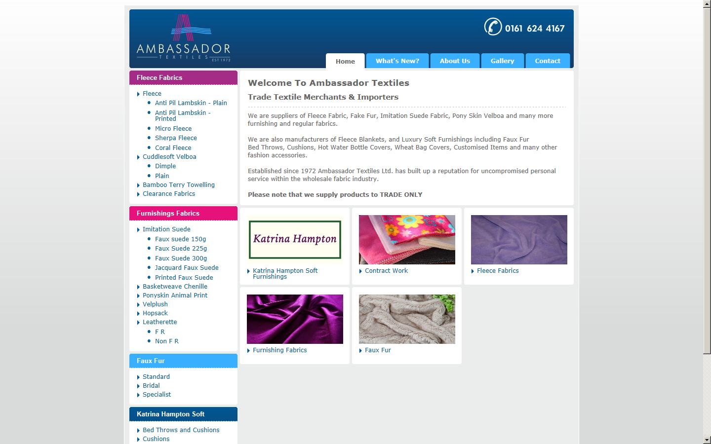 Ambassador Textiles Ltd Website