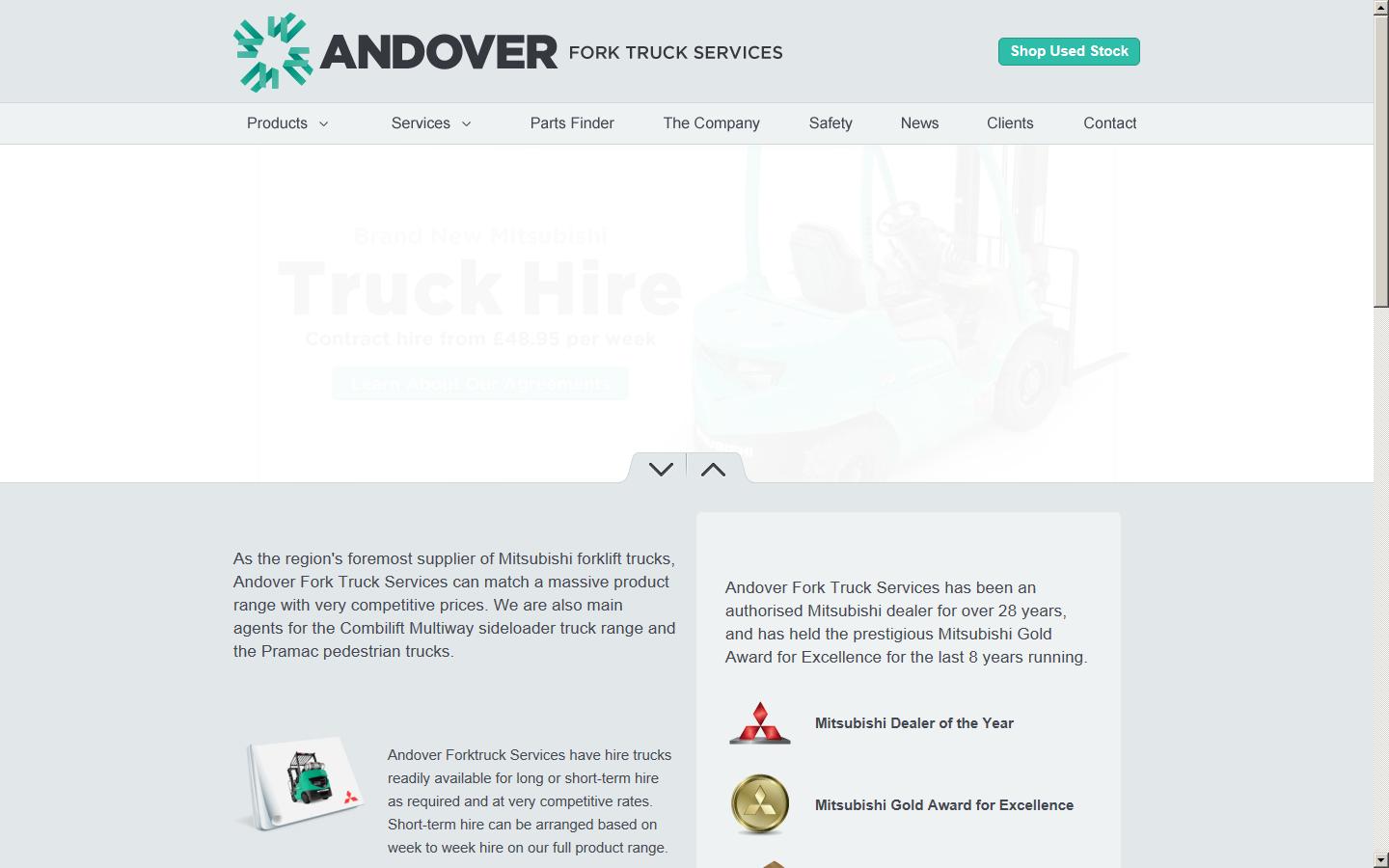 Andover Forktruck Services Website