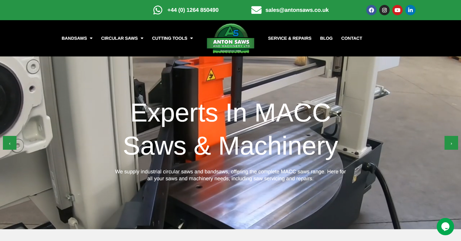 Anton Saws & Machinery Ltd Website