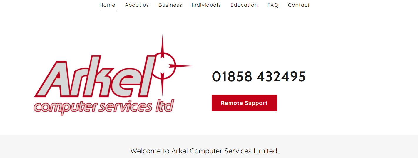 Arkel Computer Services Ltd Website