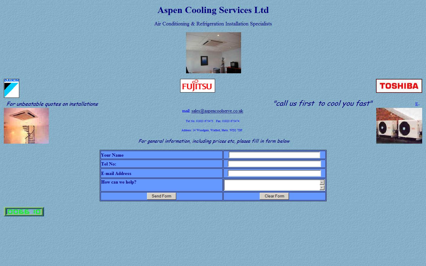 Aspen Cooling Services Ltd Website