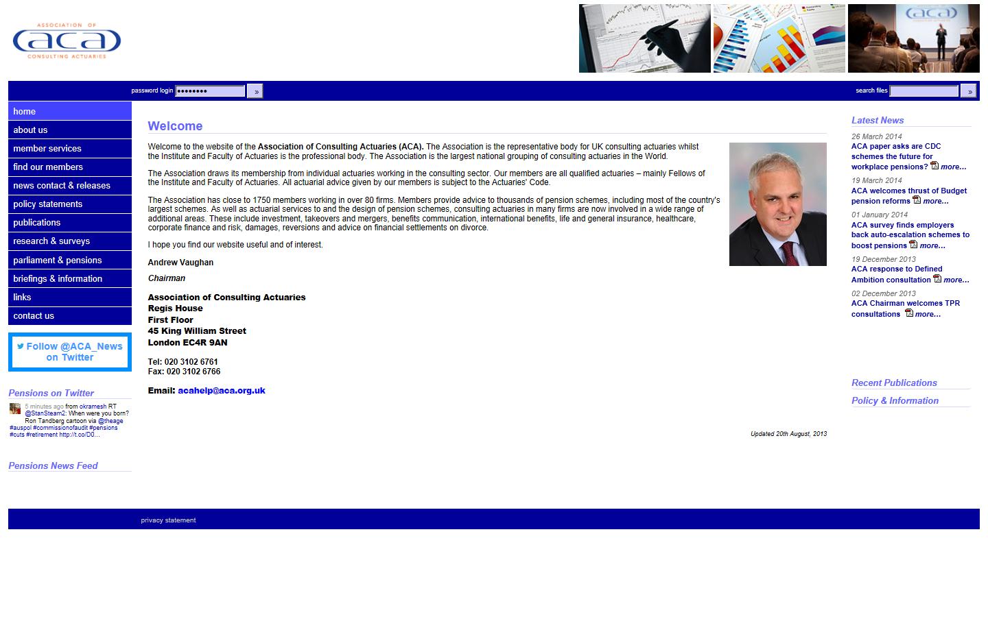 Association of Consulting Actuaries Website