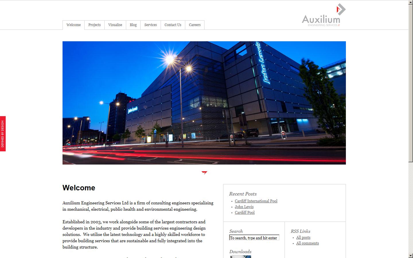 Auxilium Engineering Services Ltd. Website